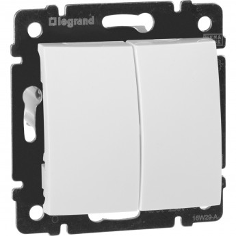 Выключатель LEGRAND Valena двухклавишный 10 A 250 В белый
