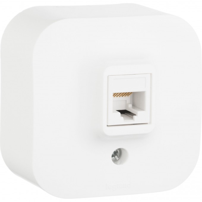 Розетка LEGRAND RJ45 категория 5e UTP Quteo IP 20 белый 782224