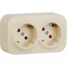 Розеточный блок LEGRAND 2 x 2К+З без шторок 16 A 250 В Quteo IP 20 слоновая кость 782243