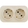 Розеточный блок LEGRAND 2 x 2К+З с защитными шторками 16 A 250 В Quteo IP 20 слоновая кость 782253