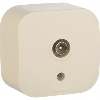 Телевизионная розетка LEGRAND Quteo IP 20 слоновая кость