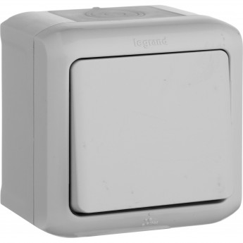 Выключатель LEGRAND Quteo без фиксации (кнопка) 6 A 250 В IP 44 Серый Выключатель LEGRAND Quteo без фиксации (кнопка) 6 A 250 В IP 44 Серый
