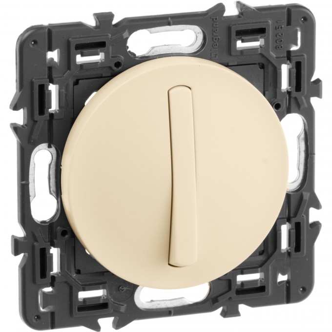 Выключатель LEGRAND Celiane 1-полюсный с тонкой клавишей слоновая кость SET-1-067001-07