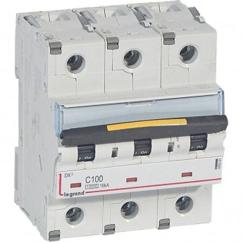 Автоматический выключатель LEGRAND DX3 16кА 100А 3П тип C белый Автоматический выключатель LEGRAND DX3 16кА 100А 3П тип C белый