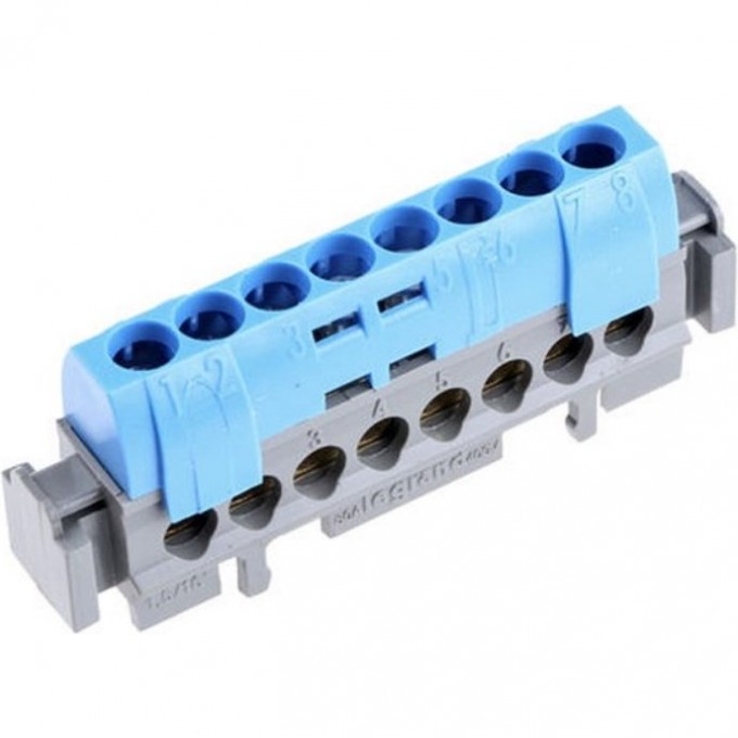 Клеммная колодка LEGRAND IP 2X нейтраль синяя 1 x 6-25мм² - 12 x 1,5-16мм² длина 113мм 04844