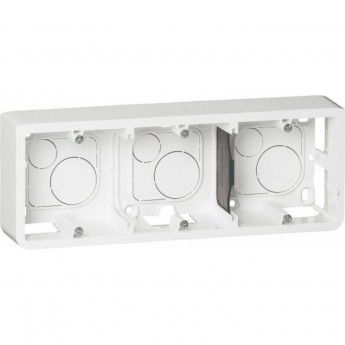 Коробка LEGRAND Mosaic накладная 6/8 модулей, высота 40мм, белый Коробка LEGRAND Mosaic накладная 6/8 модулей, высота 40мм, белый