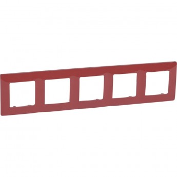 Рамка LEGRAND Etika 5 постов красный Рамка LEGRAND Etika 5 постов красный