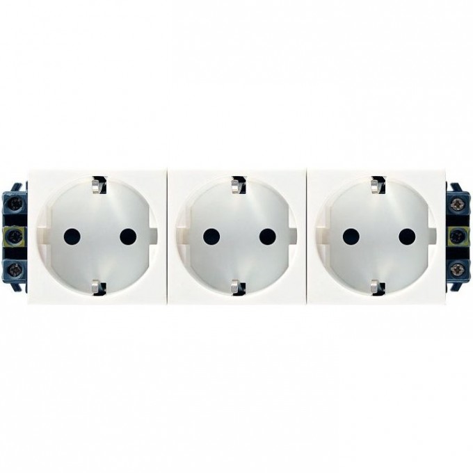 Розетка электрическая LEGRAND MOSAIC 6М 3x2К+З нем. ст. 77603