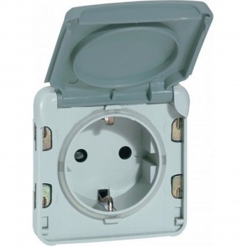 Розетка LEGRAND PLEXO 2К+З нем. ст., безвинтовые зажимы