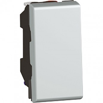 Выключатель LEGRAND Mosaic кнопочный 6A 1 модуль, алюминий Выключатель LEGRAND Mosaic кнопочный 6A 1 модуль, алюминий