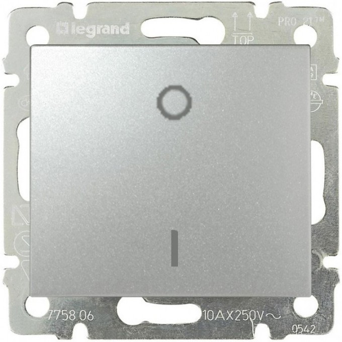 Выключатель LEGRAND Valena двухполюсный 16 A 250 В алюминий 770204