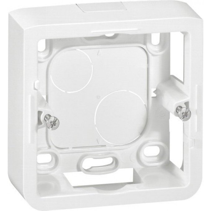 Коробка LEGRAND Mosaic накладная 2 модуля. высота 40мм, белый 80281