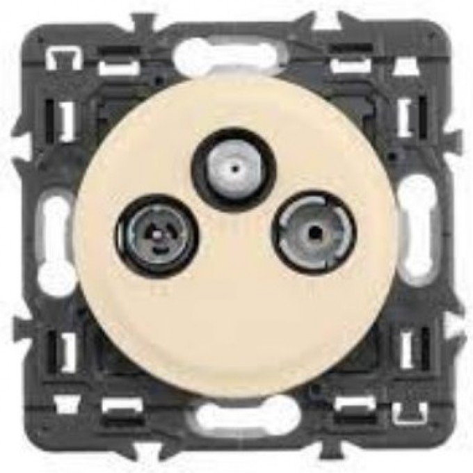 Лицевая панель LEGRAND Celiane TV-FM-SAT розетки Кат. № 0 673 88 слоновая кость 066233