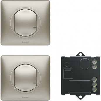 Пакет для управления освещением LEGRAND Celiane with NETATMO c 2-х мест, титан Пакет для управления освещением LEGRAND Celiane with NETATMO c 2-х мест, титан