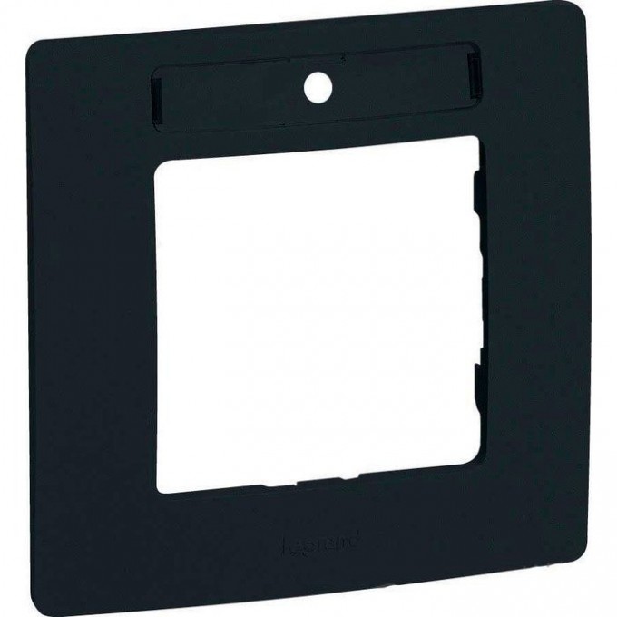 Рамка LEGRAND с держателем для маркировки 1 пост Etika антрацит 672586