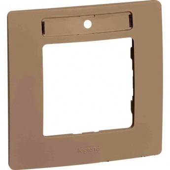 Рамка LEGRAND с держателем для маркировки 1 пост Etika слоновая кость