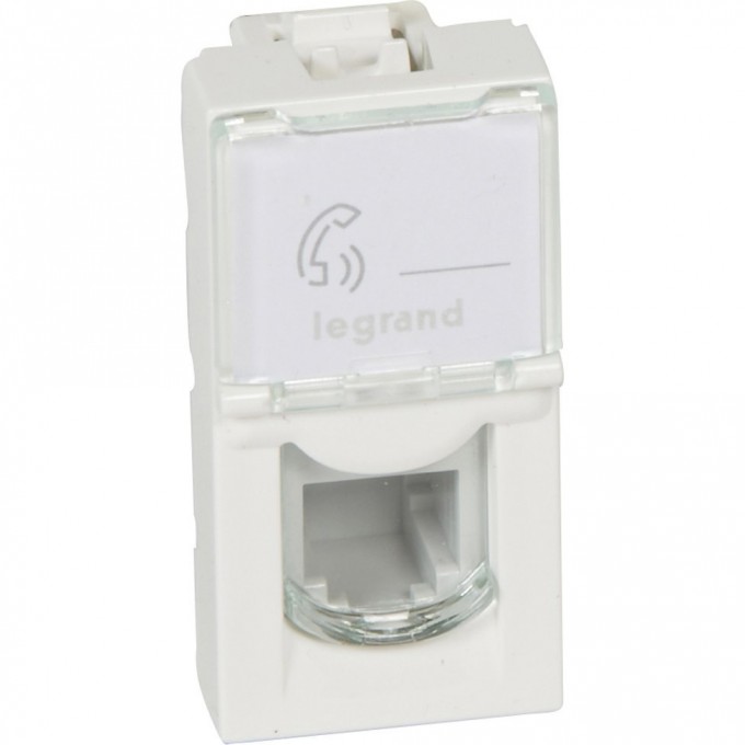 Розетка LEGRAND Mosaic RJ11 1 модуль, белый 78730