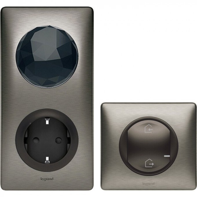 Стартовый пакет LEGRAND Celiane with NETATMO с головным выключателем, графит/вольфрам 64828