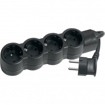 Удлинитель LEGRAND 4X2К+З 3м черный 695028 Удлинитель LEGRAND 4X2К+З 3м черный 695028