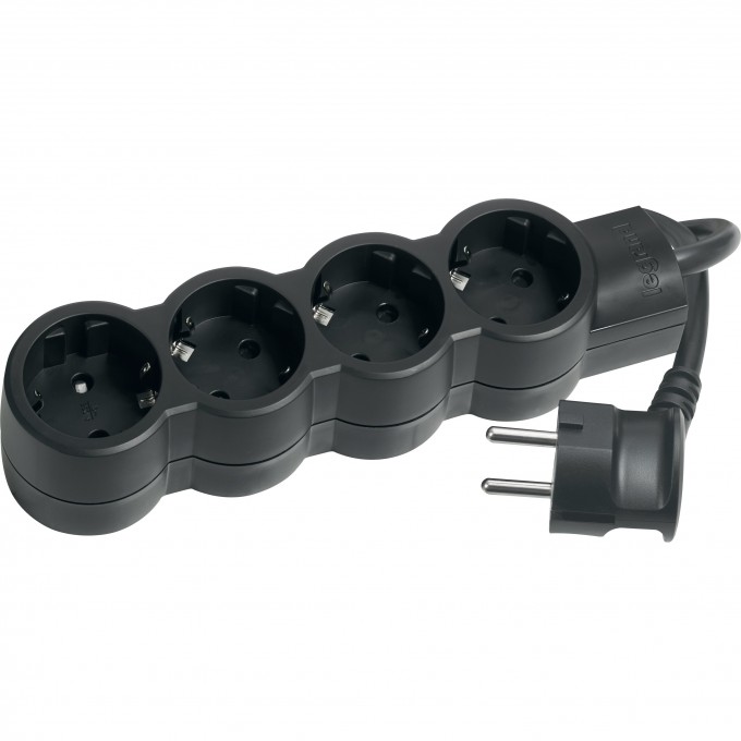 Удлинитель LEGRAND 4X2К+З 3м черный 695028