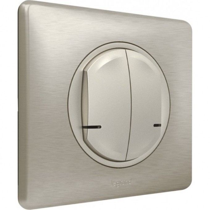 Умный беспроводной выключатель LEGRAND Celiane with NETATMO 2-клавишный, титан 67774