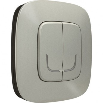 Умный беспроводной выключатель LEGRAND Valena Allure with NETATMO 2-клавишный, алюминий