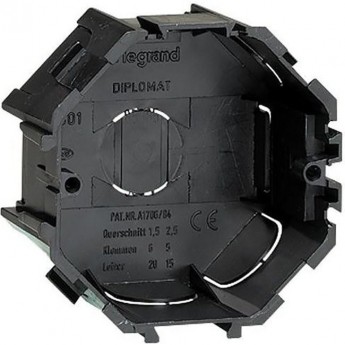 Встраиваемая монтажная коробка LEGRAND Etika для бетонных и кирпичных стен черный Встраиваемая монтажная коробка LEGRAND Etika для бетонных и кирпичных стен черный